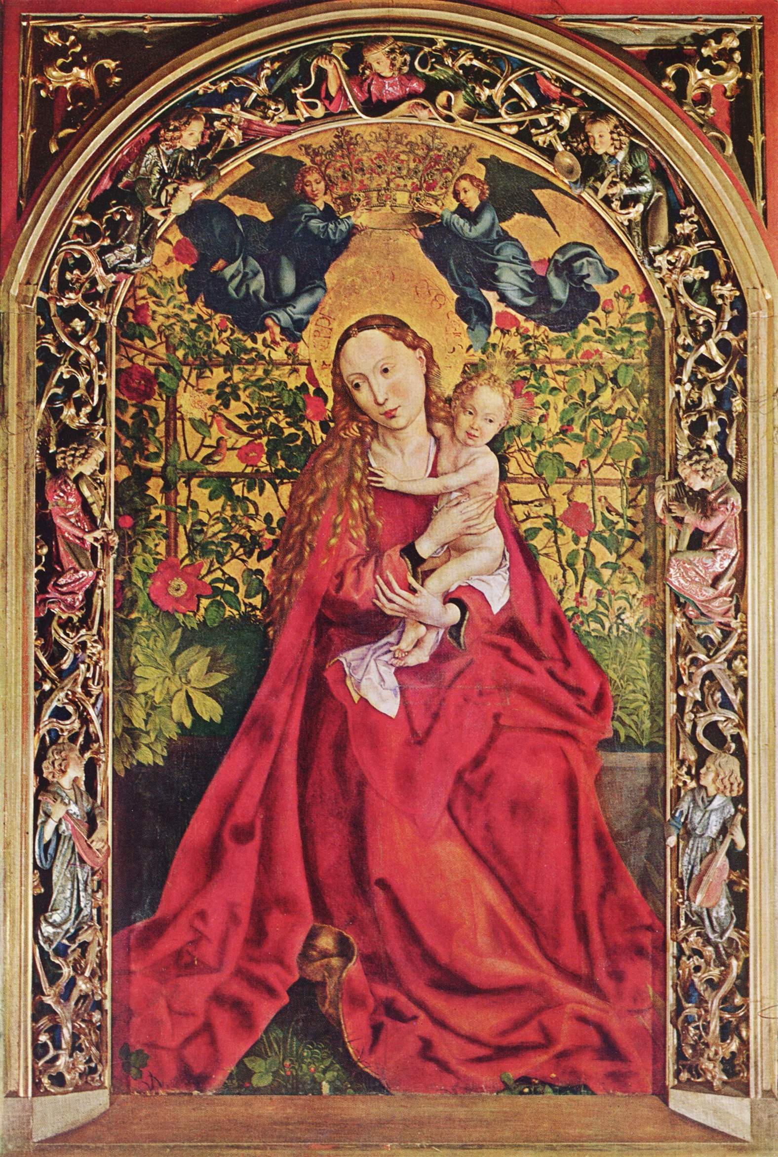La Vierge au buisson de roses dans images sacrée 6dsatm9i
